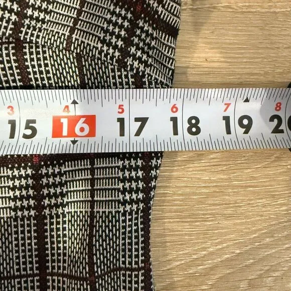 Calvin Klein Black White Houndstooth Plaid Short Sleeve Midi Knee Sheath Dress 8 - Picture 10 of 12